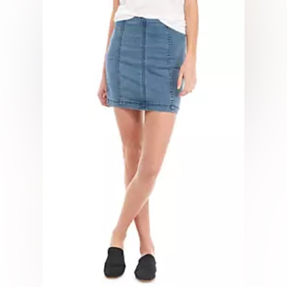 Free People Denim Modern Femme Skirt